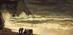 Claude Monet Rough Sea at Etretat oil painting picture